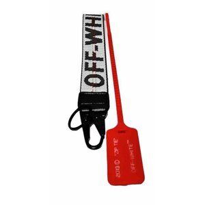 Off-White Industrial Logo Embroidered Canvas Keyring Strap With Tag Brand New